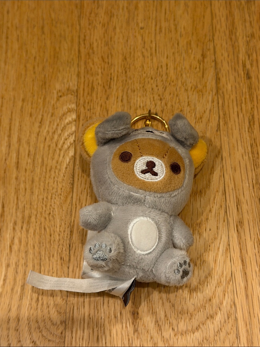 Rilakkuma Gray Animal Costume Plush Keychain Bag Charm
